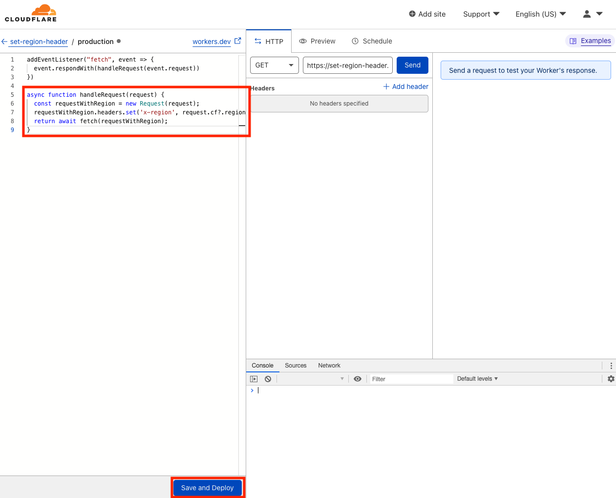 Adding code to the worker